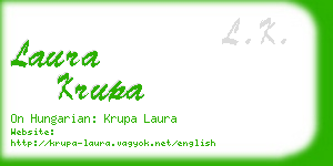 laura krupa business card